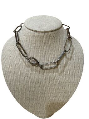 The Woods Fine Jewelry silver chain with pave diamond clasp